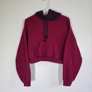 Levi’s Cropped Hoodie Colorblock Red Black Women’s Medium